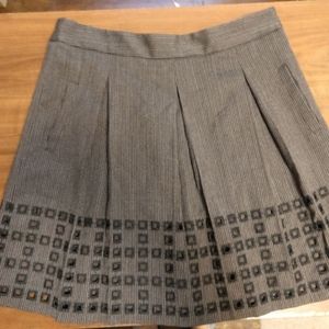 BCBGMAXAZRIA Wool Skirt, Brown, Size 10